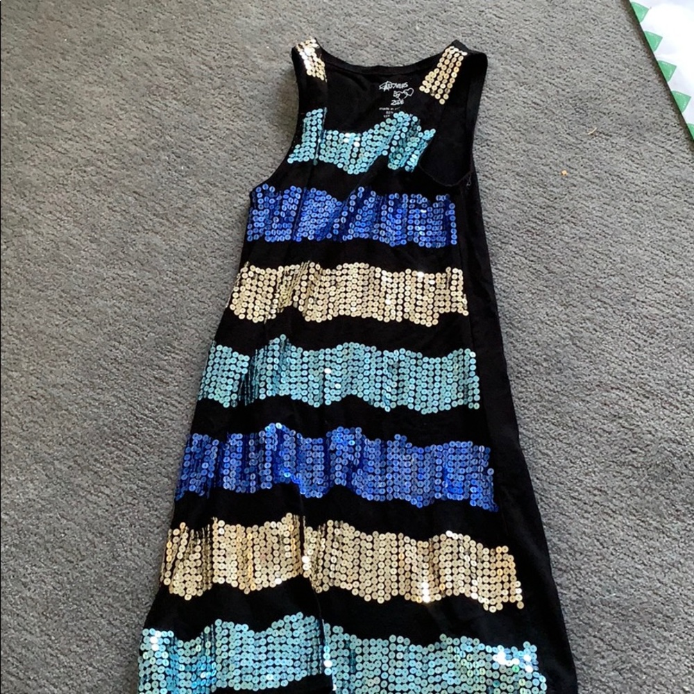 Sequin sparkly flowers by Zoe dress